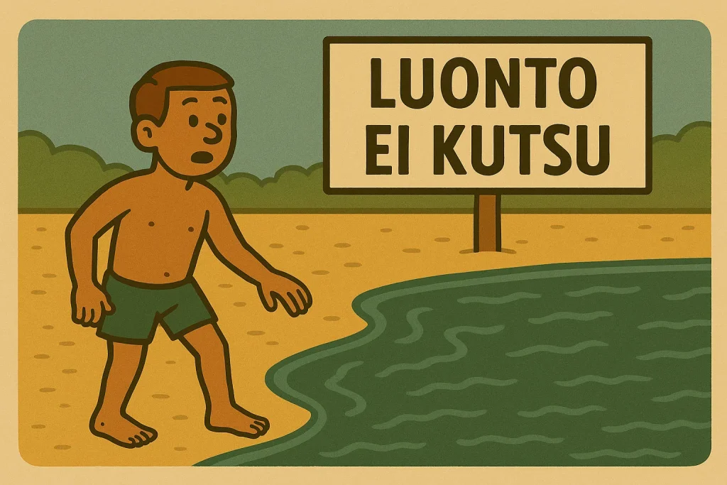 Leväpuuroinen merivesi ei houkuta uimaan