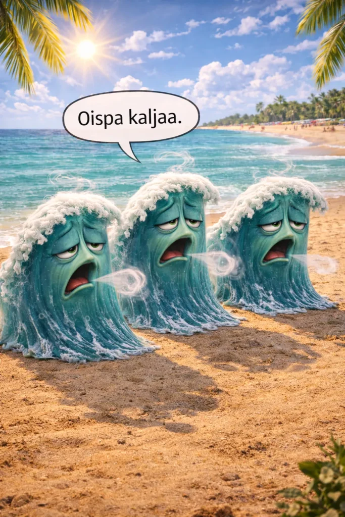 Aallot sanovat: oispa kaljaa