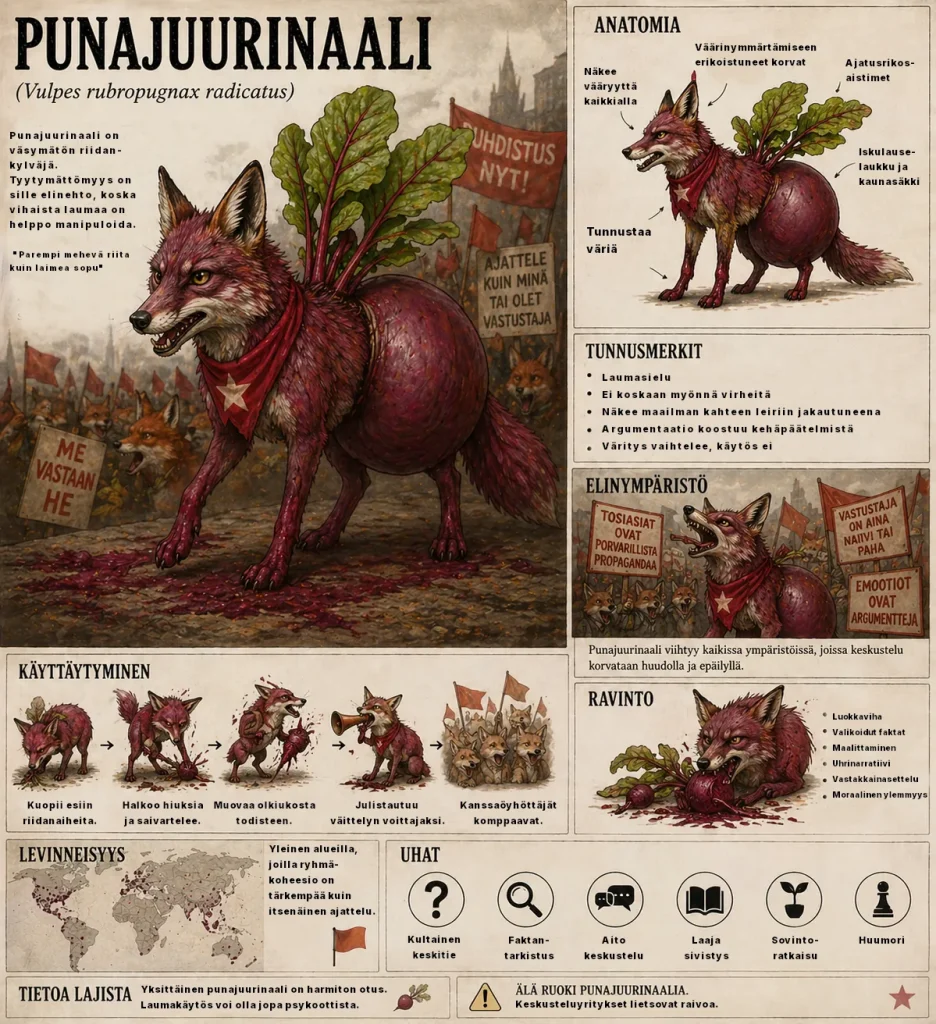 Punajuurinaali on väsymätön riidankylväjä