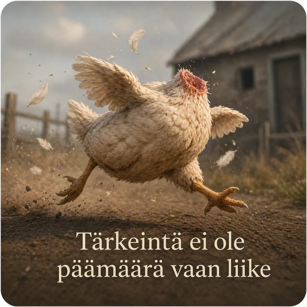 Liike ei pysähdy, vaikka päämäärä puuttuu