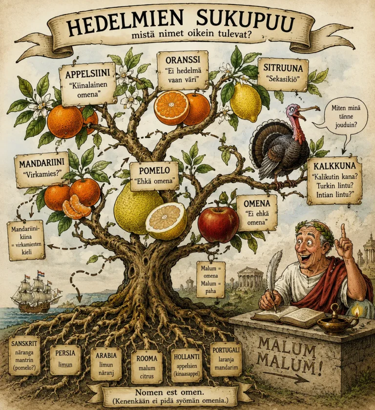 Hedelmien etymologiapuu